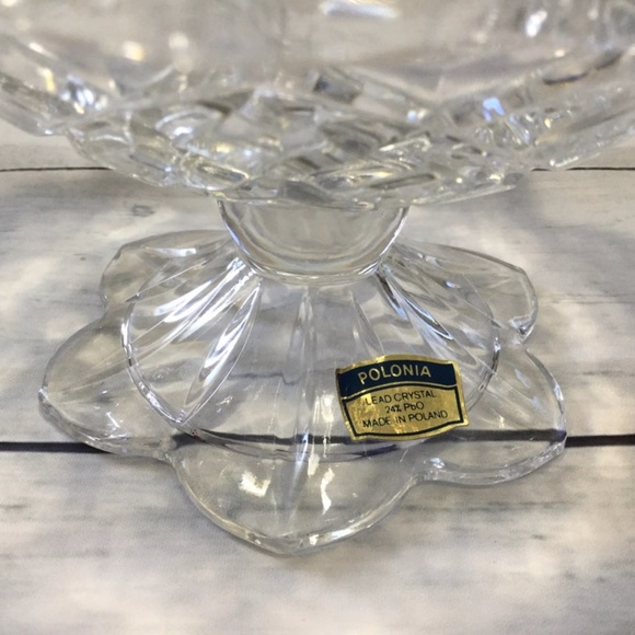 Cut Crystal Candy dish 24% Lead Polonia Made in Poland - Picture 5 of 9